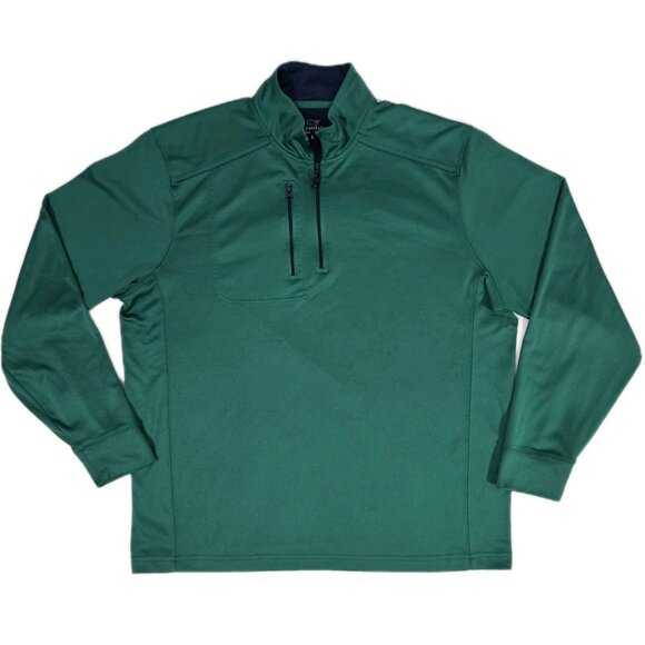 Vineyard Vines Performance Green Pullover 1/4 Zip Sweater Sweatshirt Mens Size L - Picture 1 of 7